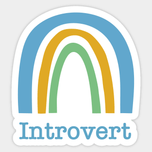 Introvert Rainbow Design Sticker